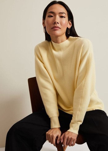 Phase Eight Hannah Funnel Neck Knitwear Yellow Canada | DATSWO-056